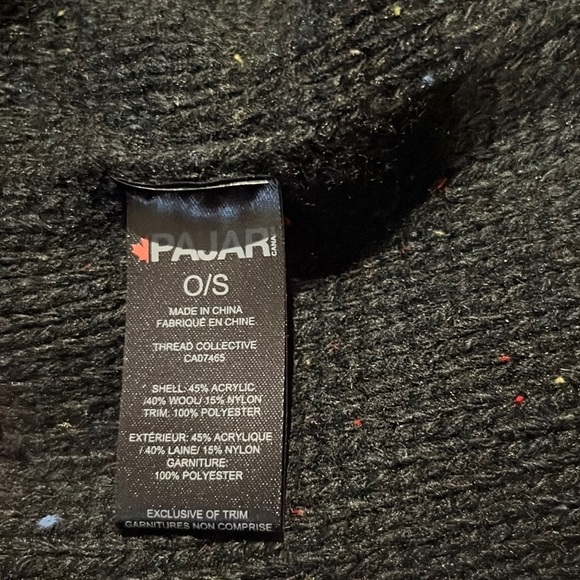 Men's Pajar Knitted Beanie Winter Hat Black One Size NWOT - Picture 3 of 3